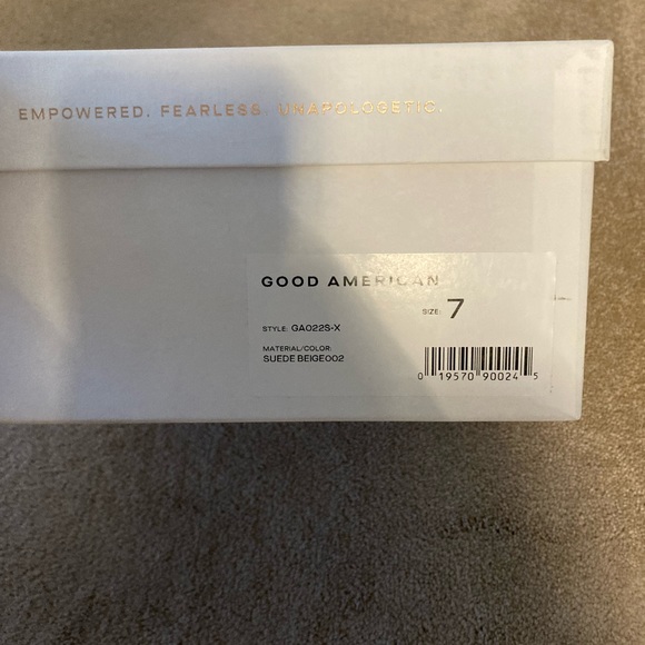 BNIB Good American Standout Square Toe strappy beige sandals - style GA022S-X. - Picture 7 of 9